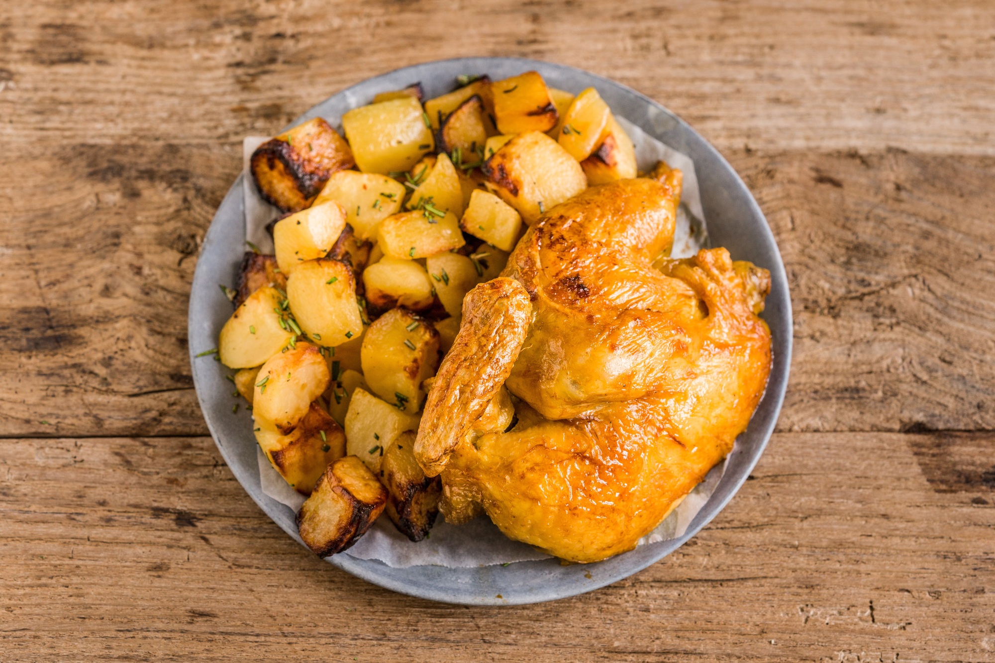 Mezzo Pollo al Girarrosto e Patate al Forno | Pollo & Friends Rimini Euterpe