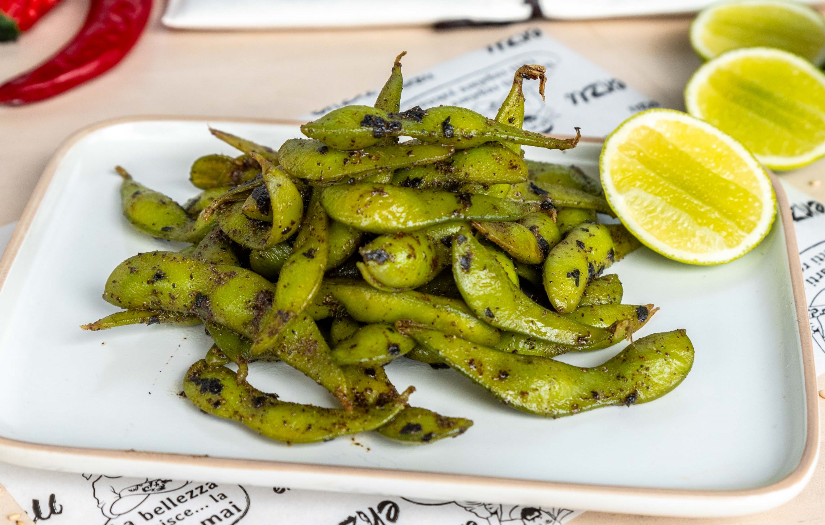 Edamame Furikake Spicy | Enzu Pesaro 