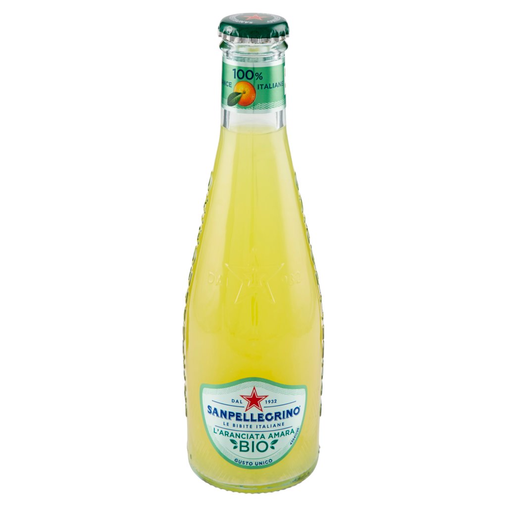 Sanpellegrino Aranciata amara BIO 0,20 lt - BOTTIGLIETTA  in VETRO | Pizzeria Peter Pan