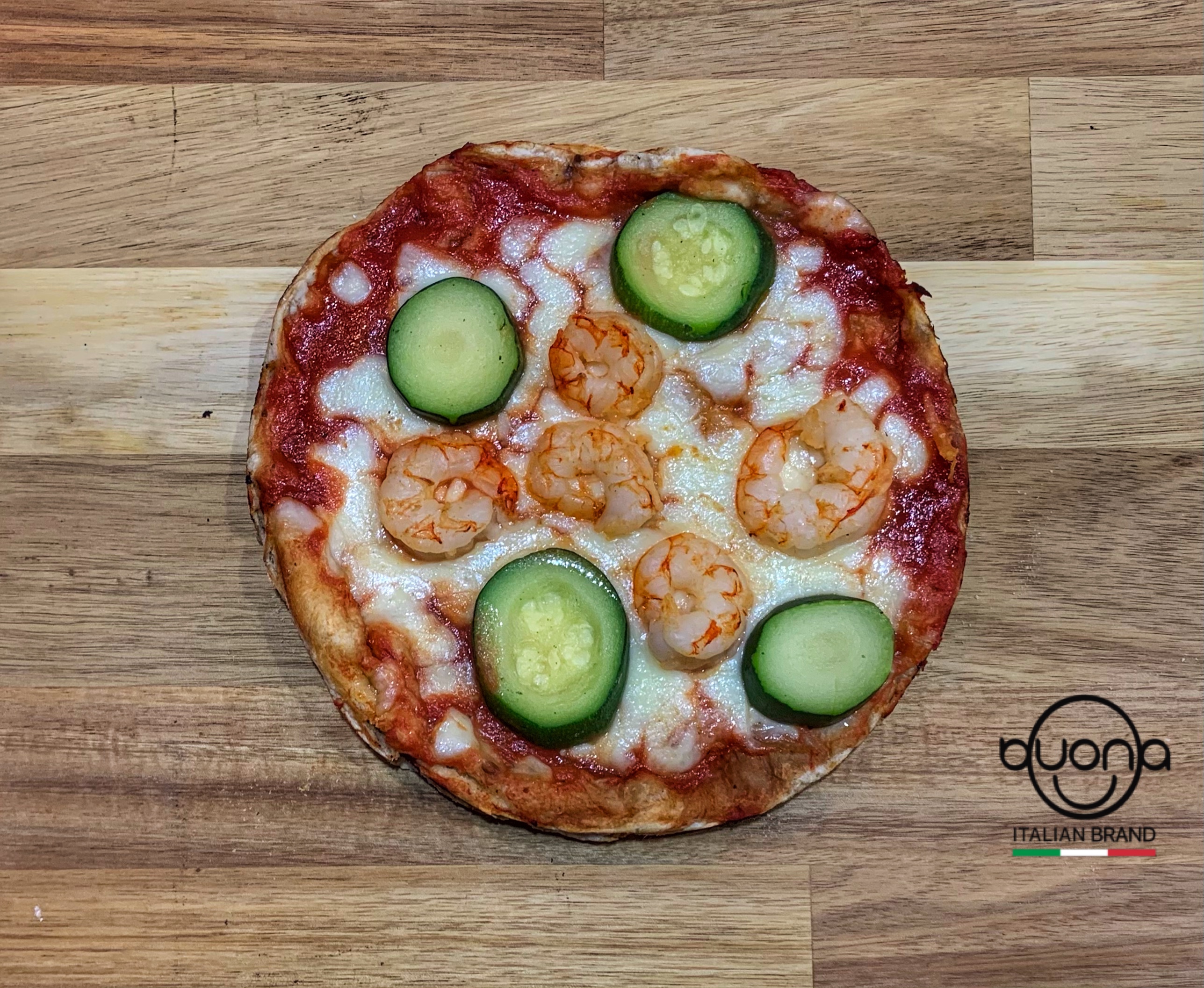 Piadizza gamberi e zucchine - mignon (100gr) | La Buona Piada