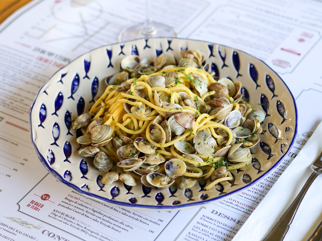 Chitarrina alle poveracce (vongole) | Kalamaro Fritto Osteria